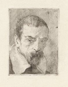 Raccolta di Teste（頭のコレクション）からのひげと裸の頭を持つ老人 作： Giovanni Domenico Tiepolo