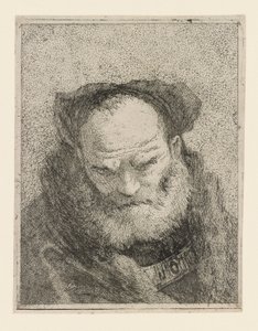 Raccolta di Teste（頭のコレクション）からのひげを生やした老人 作： Giovanni Domenico Tiepolo