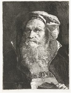 ひげと本を持つ老人 頭のコレクション（シリーズタイトル） Raccolta di Teste (シリーズタイトル) 作： Giovanni Domenico Tiepolo