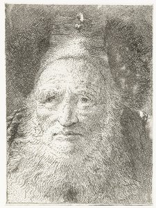 毛皮の帽子をかぶった老人 頭のコレクション（シリーズタイトル） Raccolta di Teste (シリーズタイトル) 作： Giovanni Domenico Tiepolo