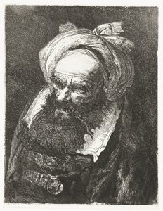 ターバンを巻いた老人 頭のコレクション（シリーズタイトル） Raccolta di Teste (シリーズタイトル) 作： Giovanni Domenico Tiepolo