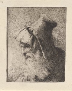 Raccolta di Teste（頭のコレクション）からの、ひげを生やした老人の横顔 作： Giovanni Domenico Tiepolo