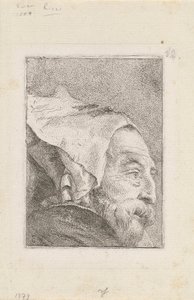 Raccolta di Teste（頭のコレクション）からの老人のプロフィール 作： Giovanni Domenico Tiepolo