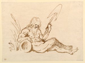 河神のスケッチ 作： Giovanni Domenico Tiepolo