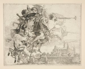シリーズ「エジプトへの逃走」より、カール・フィリップ・フォン・グライフェンクラウの腕 作： Giovanni Domenico Tiepolo