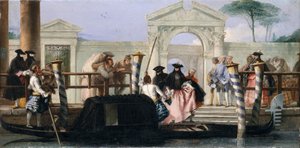 1760年代半ばのゴンドラの出発。