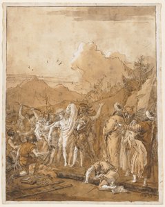 キリストの堕落、c。 1785-1790。 作： Giovanni Domenico Tiepolo