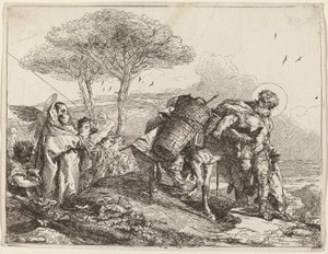 左のマドンナとチャイルド、天使のファイル 作： Giovanni Domenico Tiepolo