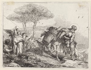 左のマドンナとチャイルド、天使のファイル 作： Giovanni Domenico Tiepolo