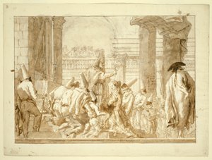 パンチネロの父の結婚 作： Giovanni Domenico Tiepolo