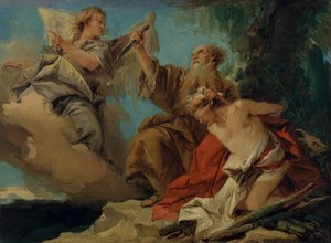 アイザックの犠牲、1750年代半ば。 作： Giovanni Domenico Tiepolo