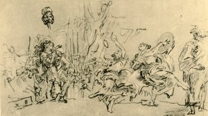 ダビデの勝利、c1759、1928 作： Giovanni Domenico Tiepolo