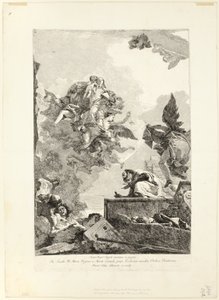 セント・サイモン・ストックに現れる聖母 作： Giovanni Domenico Tiepolo