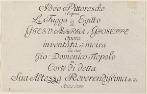 タイトルページ 作： Giovanni Domenico Tiepolo