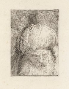 Raccolta di Teste（頭のコレクション）から、正面から見たトルコ人 作： Giovanni Domenico Tiepolo