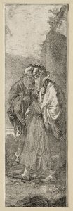 風景の中の二人の老人 作： Giovanni Domenico Tiepolo