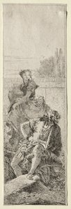 二人の農民 作： Giovanni Domenico Tiepolo