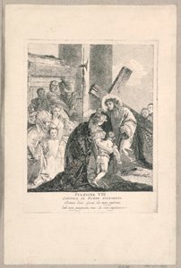 Via crucis - ステーション VIII、彼は泣く女たちを慰める 作： Giovanni Domenico Tiepolo