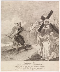 Via crucis - ステーション VI.ベロニカがイエスの顔を拭く 作： Giovanni Domenico Tiepolo