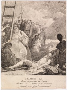 Via crucis - 駅XI。イエスは十字架に磔にされる 作： Giovanni Domenico Tiepolo