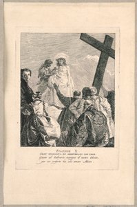 十字架の道 - ステーション X、奪われたイエス 作： Giovanni Domenico Tiepolo