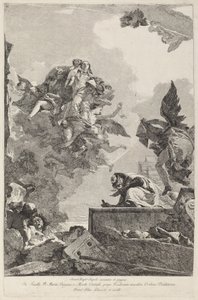 セント・サイモン・ストックに現れたマドンナ・デル・カルメロ 作： Giovanni Domenico Tiepolo after Giovanni Battista Tiepolo
