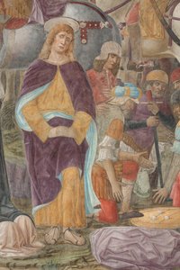 ミラノ、チェナコロ ヴィンチャーノの食堂、ドナート モントルファーノ、キリストの磔刑 作： Giovanni Donato Montorfano