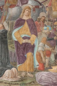 ミラノ、チェナコロ ヴィンチャーノの食堂、ドナート モントルファーノ、キリストの磔刑 作： Giovanni Donato Montorfano