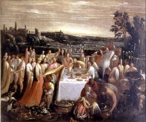 湖の端のごちそう、1610-12 作： Giovanni Donducci