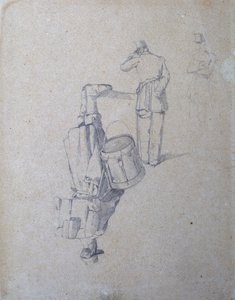 ドラマーと2人の兵士 作： Giovanni Fattori