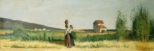 リヴォルノの水キャリア 作： Giovanni Fattori