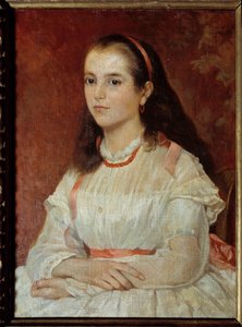 ソッコリ嬢の肖像。ジョヴァニ・ファットリの絵画（19世紀） Ec.Ital. 作： Giovanni Fattori