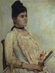 義理の娘ジュリア・マリネッリの肖像 作： Giovanni Fattori