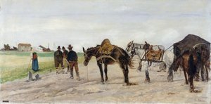 ローマの田園風景 作： Giovanni Fattori