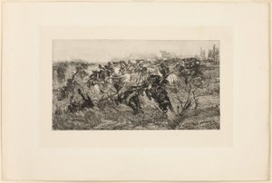 騎兵突撃 作： Giovanni Fattori