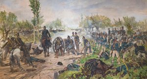 クストーザの戦い 作： Giovanni Fattori