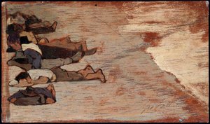 労働者の昼寝 - 絵画 作： Giovanni Fattori