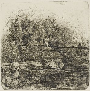 草原の木々 作： Giovanni Fattori