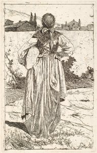 ガブロの女 [ドナ・アル・ガブロ] 作： Giovanni Fattori