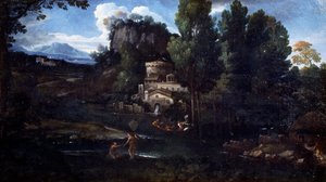 村（油彩・キャンバス） 作： Giovanni Francesco Grimaldi