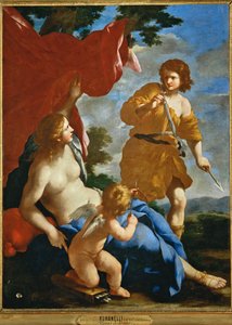 ヴィーナスとアドニス、狩りに出発 ... 作： ジョバンニフランチェスコ（1610-62）ロマネリ