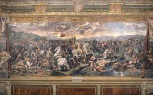 ミルヴィウス橋の戦い - ペンニ、ジャンフランチェスコ (1496-1528) - 1517-1524 - フレスコ画 - バチカン市国の使徒職宮殿 作： Giovanni Francesco (c.1488 1528) Penni