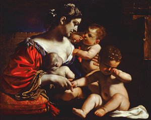 クリスチャンチャリティー、1625-26年頃 作： Giovanni Francesco Barbieri