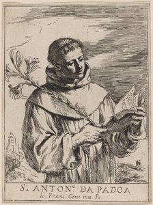 パドヴァの聖アントニオ 作： Giovanni Francesco Barbieri, called Guercino