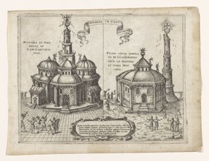 コンスタンティノープルで起きたキリスト教の奇跡 Costantinopolis の Miracolo apparso (オブジェクトのタイトル) 作： Giovanni Francesco Camocio