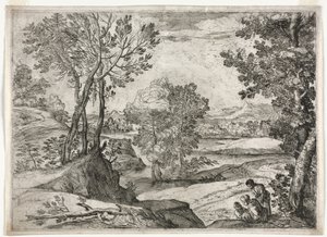 家族のある風景、1643年。