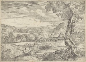 煉瓦工場のある風景 作： Giovanni Francesco Grimaldi