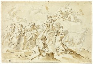 祝福されて昇天 作： Giovanni Francesco Romanelli