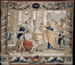 ディドは結婚の女神、1679年にジュノに犠牲を捧げる。 作： Giovanni Francesco Romanelli