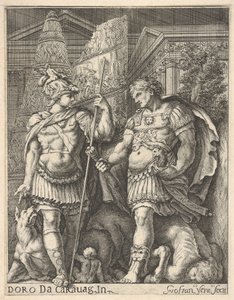 17世紀の2人のローマ兵士。 作： Giovanni Francesco Venturini